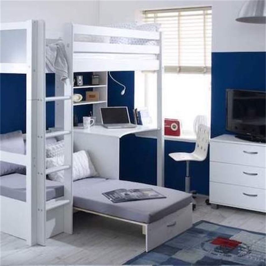 High Bed Nordic Sofa Desk Opt, Double Bunk Bed With Sofa Underneath