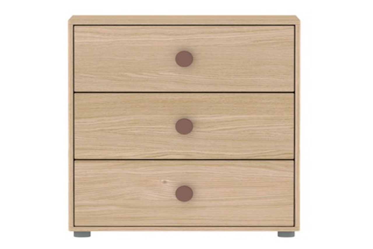 3 Drawer Chest With Cherry Handles