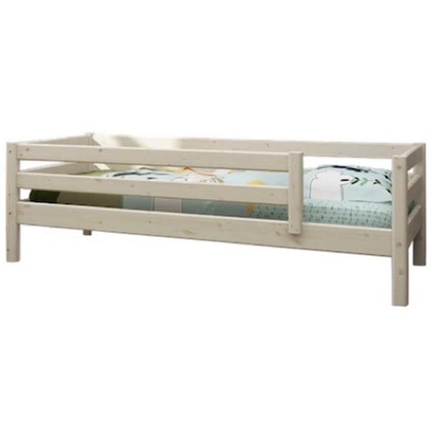 Single bed  Classic with side rails  Whtie  Washed  Thumbnail0